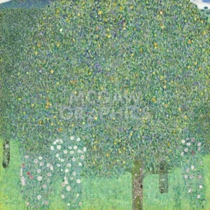 Cespugli di rose sotto gli alberi 1905, Gustav Klimt, decorazione da parete stampa artistica 14" x 11" - Foto 1 di 1