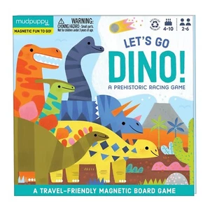 Let's Go, Dinos! Magnetic Board Game by Mudpuppy - Picture 1 of 2