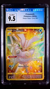 Shiny Frosmoth 204/192 Rebel Clash Gem Mint CGC 9.5 Gold Secret Rare Card 2020 - Picture 1 of 2