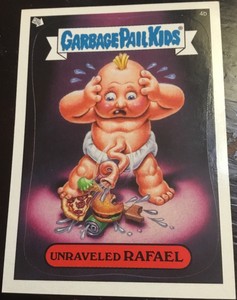 2004 Unraveled Rafael Garbage Pail Kids Sticker Card 4b All-New Series 2 ANS2