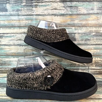 Zapatillas Clarks 8M Negro Gamuza Mules Interior Exterior Casa Zapatos Zuecos Piel Sintética Foto 1 de 4