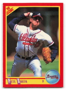 Pete Smith 1990 Score BASEBALL #225 Atlanta Braves - Picture 1 of 2