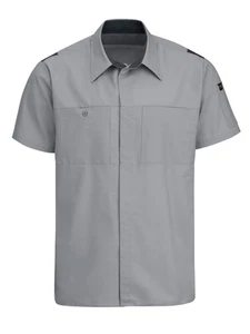 Red Kap Men's Short Sleeve Performance Plus Shop Shirt With Oilblok Technology - Picture 1 of 41