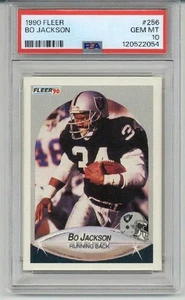 1990 FLEER #256 BO JACKSON LOS ANGELES RAIDERS PSA 10 LOW POP RARE - Picture 1 of 2