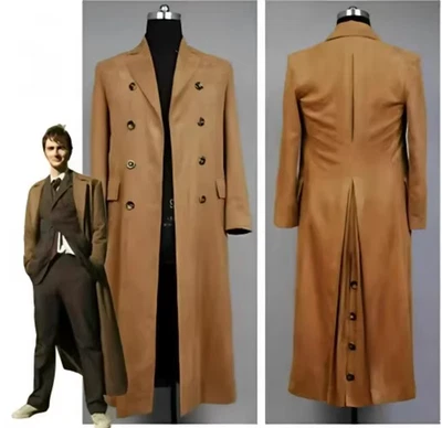 Кто доктор коричневый длинный Тренч косплей костюм сделанный на заказ - Изображение 1 из 4