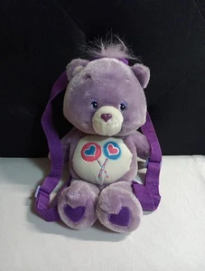 Care Bears Plüsch Rucksack Share Bear Lila Lutscher Selten Vintage 2003 - Bild 1 von 7