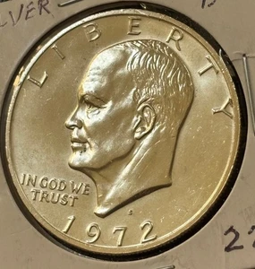 Dólar Eisenhower IKE 1972 S $1 40 % plata - estado como nuevo sin circular (#864) - Imagen 1 de 4