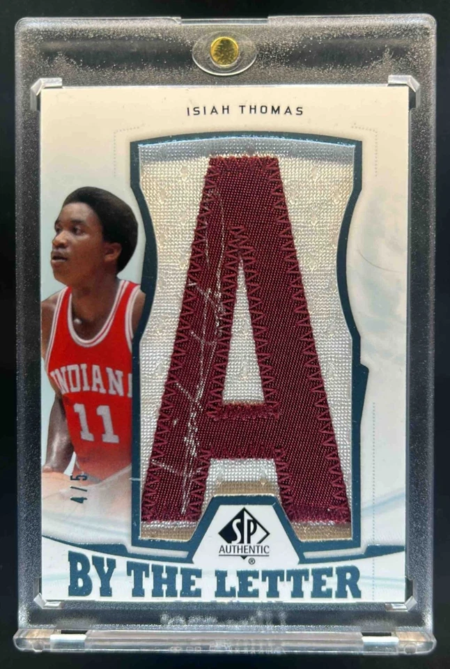 2013-14 SP Authentic Isiah Thomas By the Letter Signatures Patch Auto #4/5 - Image 1 of 2