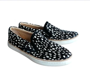 Ugg Soleda Sneakers Loafers Womens Size 9.5 Exotic Calf Hair Slip On Casual - Picture 1 of 11