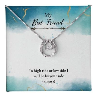 Collana Moda Donna Gioielli con Carta Messaggio Cristallo Regalo al... - Immagine 1 di 4