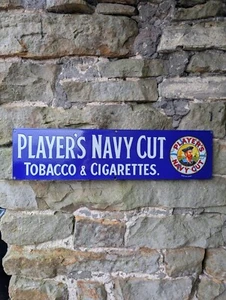 Players Enamel Sign Cigarette Sign Shop Sign Tobacco Sign Players Navy Cut Sign - Picture 1 of 12
