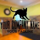Pet Grooming Salon Cat Window Stickers Company Name Personalised Vinyl.