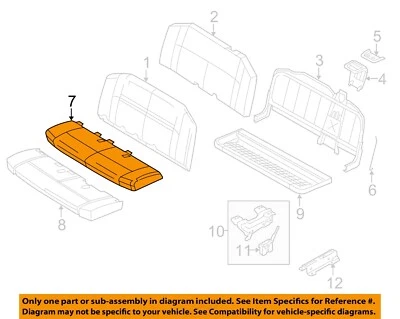 Componentes del asiento trasero Ford OEM 09-14 E-150 - Cubierta de cojín AC2Z1663804HA Foto 1 de 2