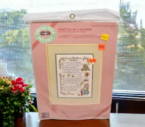 From The Heart Counted Cross Stitch Kit 53561 "First I'll Be A Mother" NOS - Picture 1 of 11
