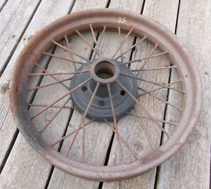1926 1927 Model T Ford 21" inch WIRE SPOKE WHEEL Original 5 lug #1A - Picture 1 of 11