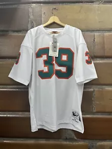 Miami Dolphins Larry Csonka #39 Mitchell & Ness White 1972 NFL Authentic Jersey - Picture 1 of 12