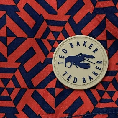 Ted Baker Swim Trunks Mens Size 6 Red/Blue - Image 1 of 4