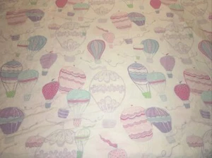 Funda nórdica Pottery Barn Kids globo aerostático tamaño doble rosa azul púrpura blanco - Imagen 1 de 11
