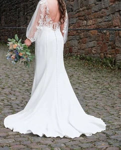 Hochzeitskleid Fit and Flare - Ivory - Gr. 38/40 - Ärmel abnehmbar - Preis VB - Bild 1 von 6