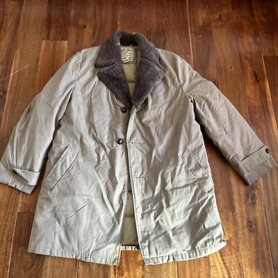 Vintage LL Bean Goose Down Coat 1970/1980s Faux Fur Collar Size 42 - Image 1 of 4