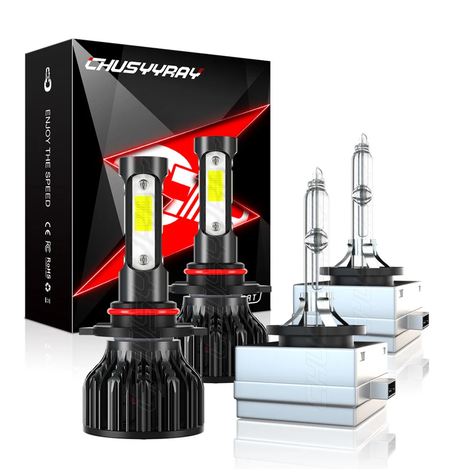 LED HID Headlight High Low Beam Bulbs 9005+D1S 6000K For Dodge Viper 2005-2010 - Image 1 of 4