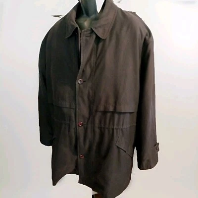 BILL BLASS ABRIGO DE HOMBRE NEGRO SÓLIDO FORRO EXTRAÍBLE 2XLT ¡Leer!! Foto 1 de 4