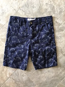 Craft & Flow Boys Navy Modern Dinosaur Print Shorts SZ 7 - Picture 1 of 3
