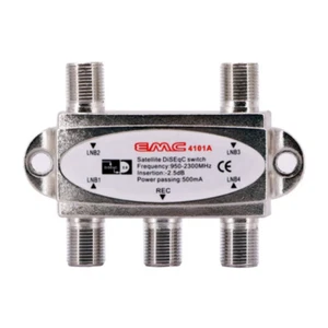 EMC4101A Switch 4x1 DiSEqC-Schalter Satelliten TV Schalter SAT Umschalter - Bild 1 von 4