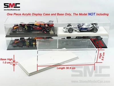 Premium Acrylic Display Cover Show Case w White Eco-leather Base for 1:18 Model - Image 1 of 4