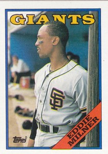 1988 TOPPS..EDDIE MILNER..NRMT..CARD # 677..GIANTS..FREE COMBINED SHIPPING