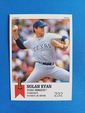 1991 PANINI CANADIAN STICKER NOLAN RYAN #77 BASE CARD TEXAS RANGERS NORMAL SIZE
