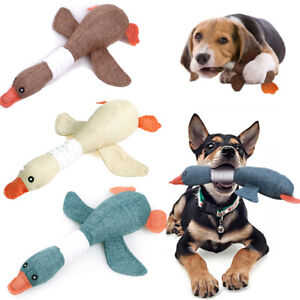 Pet Chew Toy Dog Puppy Squeaker Squeaky Play Soft Cute Geese Sound Teeth Toys