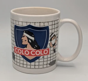 Colo-Colo Futbol Chile Soccer Club 8 oz Mug Cup Rare Vintage - Picture 1 of 9