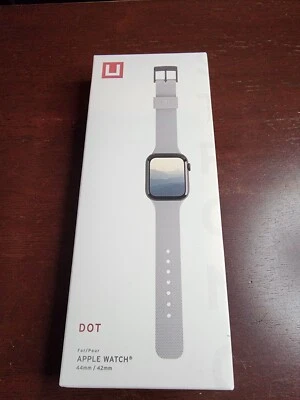 UAG - Correa de reloj de silicona de punto para Apple Watch 42 mm y 44 mm - Gris Foto 1 de 3