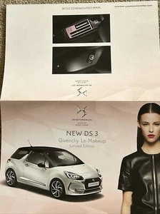 DS Automobiles DS3 Givenchy Le Make Up Ltd Ed Car Sales Info Brochure Frameable - Picture 1 of 2