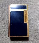 DUPONT Lighter Blue x Gold Gas Lighter Vintage Good Condition