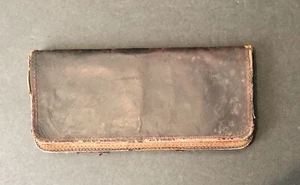 Antique Early 1900's Accordian Style Leather Billfold Wallet - Picture 1 of 5