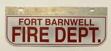 FORT BARNWEL, NORTH CAROLINA, FIRE DEPARTMENT, LICENSE PLATE TOPPER