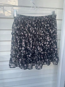 Sienna Sky Floral Ruffle Lined Skirt Medium (26x16) - Picture 1 of 6