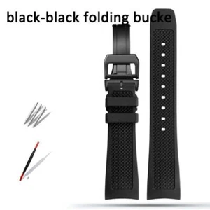 Silicone Watch Strap Fit For IWC Portuguese Series IW390206 IW390213 IW390507 - Picture 1 of 36