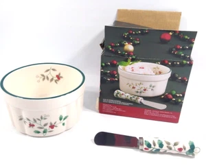 Pfaltzgraff Winterberry Dip Käsetopf mit Streuer 4 5/8" Weihnachten Stechpalme - Bild 1 von 12