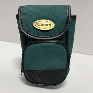 Vintage Canon 5x3 Kameratasche grün schwarz Gürtelschlaufe Schultergurt Schlaufe kompakt - Bild 1 von 5