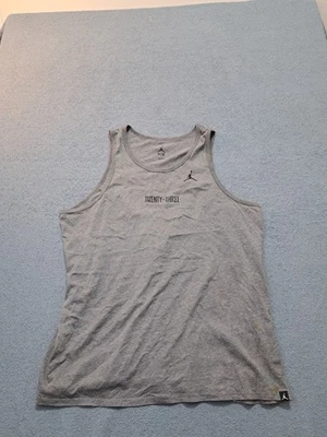 Jordan 男式 Jumpman 背心上衣 XL 码灰色标志针织圆领无袖套衫 — 第 1/4 张图片