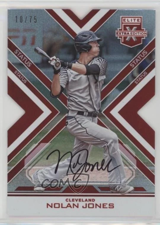 2016 Panini Elite Extra Edition Status Red Die-Cut /75 Nolan Jones #55 Auto - Image 1 of 2