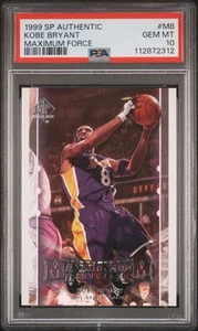 1999-00 SP Authentic Kobe Bryant Maximum Force PSA 10 Gem Mint #M8 GOAT! - Picture 1 of 2