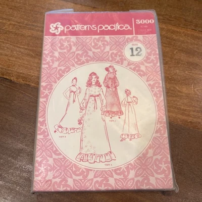 Vtg Patterns Pacifica 3000 Long Dress Gown Misses Women’s Sz 12 Formal Hawaiian - Image 1 of 4