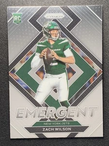 2021 Panini Prizm Zach Wilson #E-2 FOOTBALL CARD NY Jets RC Emergent - Picture 1 of 2