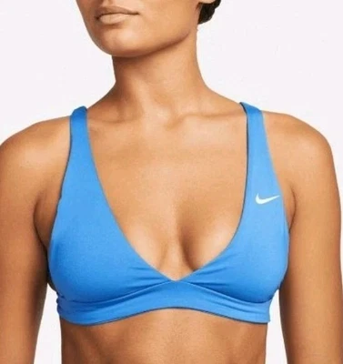¡Bralette top de bikini azul Nike Essential! Talla L Foto 1 de 4