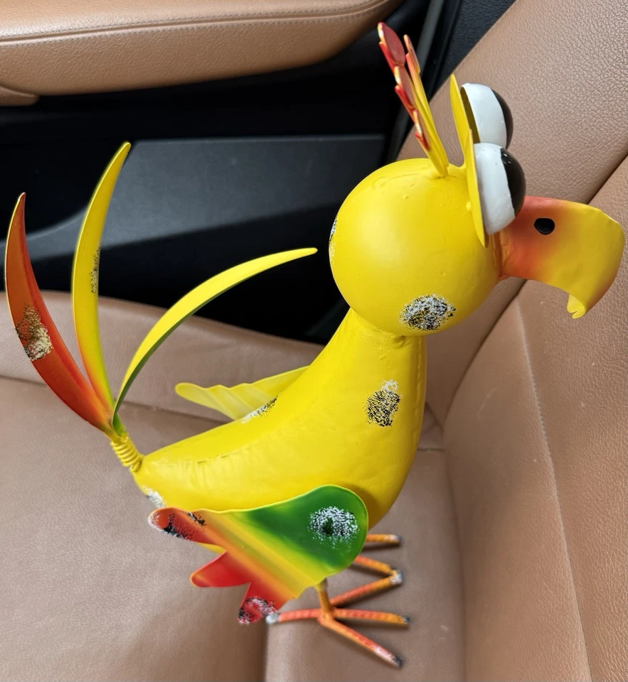 Decoração de jardim de pássaros da selva ferro amarelo 20,5 pol. Santa's Workshop, tamanho único - Imagem 1 de 4