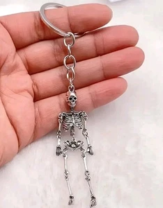 SKELETT☠️Metall Schlüsselanhänger Bewegliches Skelett Gothic Geschenk Anhänger  - Bild 1 von 4